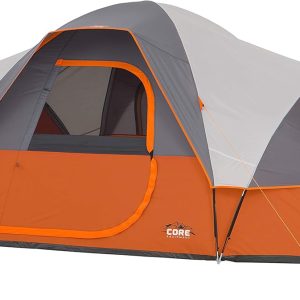 CORE Tent for Family Camping, Hiking and Backpacking | 3 Person / 4 Person / 6 Person / 9 Person Person Dome Camp Tents with Included Tent Gear Loft for Outdoor Accessories